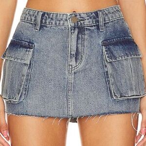 REVOLVE Denim Mini Skirt